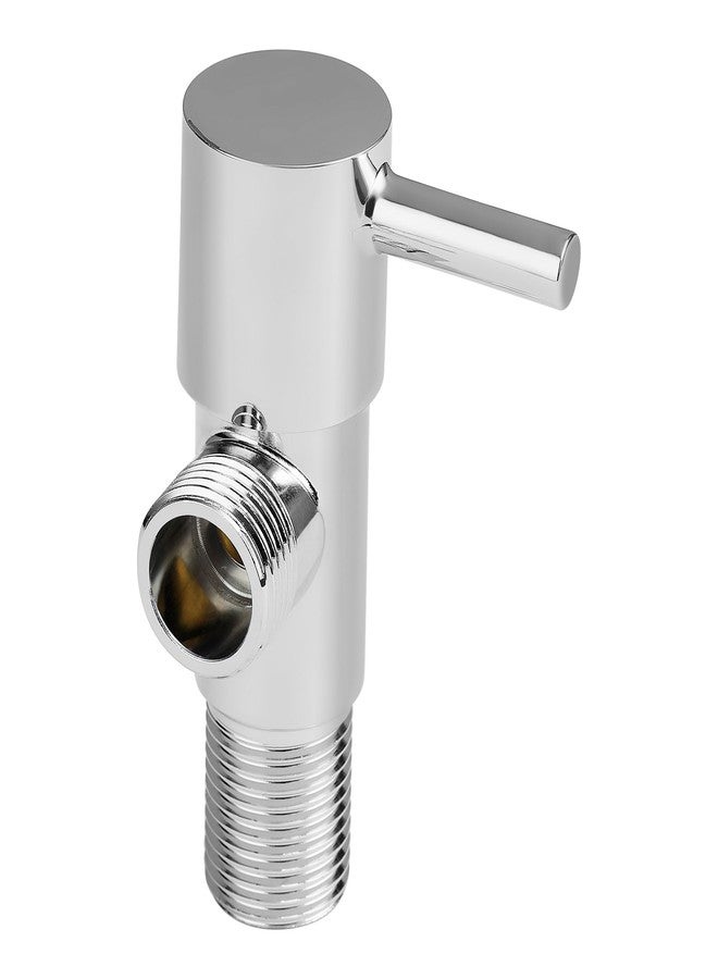 Orvos Angle Valve, Rounded, Premium 304 Stainless Steel Chrome Plated Body with Full Brass Cartridge Inside, Set of 1, for Hot & Cold Supply to Geysers, Sinks, Basins and Flush Tanks - Image 5